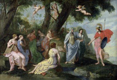 Minerva with the Muses by Jacques Stella